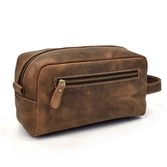 Portable Vintage Mens Leather Zipper Clutch Purse Bag Clutch Bag For Men - iwalletsmen