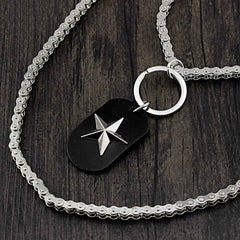 Star SILVER STAINLESS STEEL MENS Double CHAIN PANTS CHAIN WALLET CHAIN BIKER WALLET CHAIN FOR MEN - iwalletsmen
