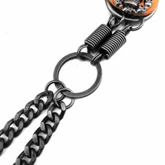 Badass Skull Mens Double Biker Wallet Chain Wallet Chain Pants Chain for Men - iwalletsmen