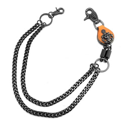 Badass Skull Mens Double Biker Wallet Chain Wallet Chain Pants Chain for Men - iwalletsmen