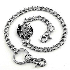 Cool Wolf Mens Punk Pants Chain Wallet Chain Long Biker Wallet Chain For Men - iwalletsmen