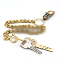 Cool Brass 17‘’ Chinese Dragon Wallet Chain Key Chain Wallet Chain Pants Chain For Men - iwalletsmen