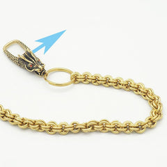 Cool Brass Dragon Punk 19'' Wallet Chain Pants Chain Trucker Jeans Chain Jean Chain for Men - iwalletsmen