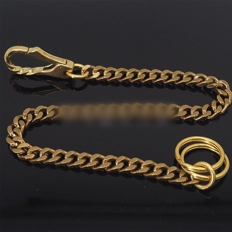 Cool Brass 18‘’ Biker Wallet Chain Key Chain Wallet Chain Pants Chain For Men - iwalletsmen