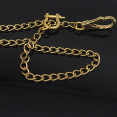 Badass Brass Wallet Chain 18'' Key Chain Gold Wallet Chain Pants Chain For Men - iwalletsmen
