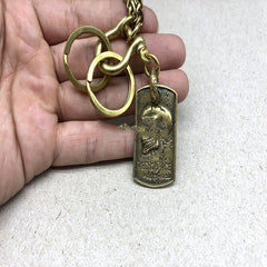 Badass Mens Skull Key Chain Punk Rock Key Holder Key Chain Key Ring for Men - iwalletsmen