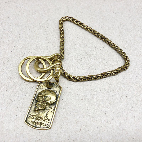 Badass Mens Skull Key Chain Punk Rock Key Holder Key Chain Key Ring for Men - iwalletsmen