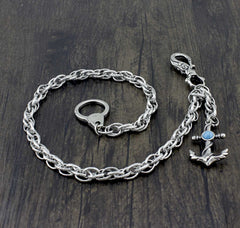 Badass anchor Stainless Steel Mens Rock Punk Motorcycle Pants Chain Wallet Chain Long Key Chain For Men - iwalletsmen