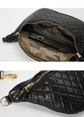 Fashion BLACK LEATHER MEN'S 12 INCHES Saddle Side Bag BLACK MESSENGER BAGs Courier BAG FOR MEN - iwalletsmen