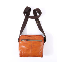 Vintage BROWN LEATHER MEN'S 10 inches Square Side Bags MESSENGER BAG BLACK Black Courier Bags FOR MEN - iwalletsmen