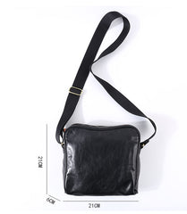 Vintage BROWN LEATHER MEN'S 10 inches Square Side Bags MESSENGER BAG BLACK Black Courier Bags FOR MEN - iwalletsmen