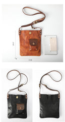 Vintage Tan Handmade LEATHER MEN'S Side BAG Courier Bag MESSENGER BAG Black Leather Postman BAG FOR MEN - iwalletsmen
