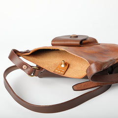 Vintage Tan Handmade LEATHER MEN'S Side BAG Courier Bag MESSENGER BAG Black Leather Postman BAG FOR MEN - iwalletsmen