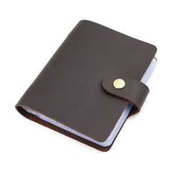 RFID Leather Mens Small Brown Wallet Cardholder Wallet Dark Coffee Front Pocket Wallets for Men - iwalletsmen