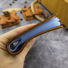 RFID Leather Mens Small Brown Wallet Cardholder Wallet Dark Coffee Front Pocket Wallets for Men - iwalletsmen