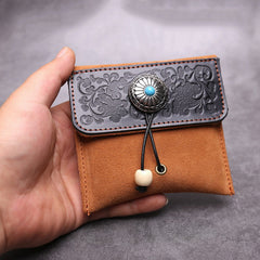 Renaissance Leather Pouch Celtic Viking Coin Pouch Medieval Steampunk SLim Wallet Purse For Men Women Larp Cosplay
