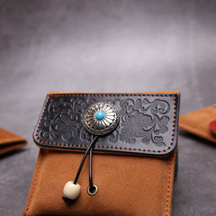 Renaissance Leather Pouch Celtic Viking Coin Pouch Medieval Steampunk SLim Wallet Purse For Men Women Larp Cosplay
