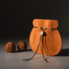 Renaissance Leather Pouch Celtic Viking Coin Pouch Medieval Steampunk Small Drawstring Purse For Men Women Larp Cosplay