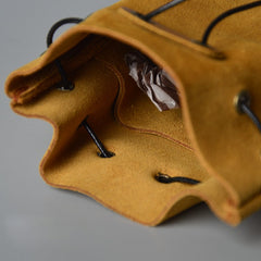 Renaissance Leather Pouches Celtic Viking Coin Pouch Medieval Steampunk Tan Drawstring Purse For Men Women Larp Cosplay