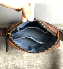 Cool BROWN LEATHER MEN'S Vertical Small Side Bags MESSENGER BAG BLACK Black Courier Bags FOR MEN - iwalletsmen