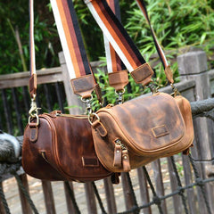 Brown LEATHER MEN'S Small Side bag Brown Saddle Bag MESSENGER BAG Brown Courier Bag FOR MEN - iwalletsmen