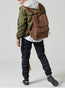 Fashion Canvas Leather Mens Large Army Green Backpack School Backpack Canvas Travel Backpack For Men - iwalletsmen