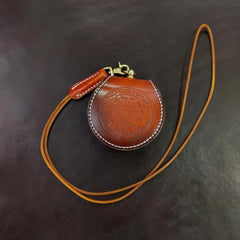 Cool Leather Brown Men's Womens Coin Holder Black Wristlet Change Wallet Coin Case For Men - iwalletsmen