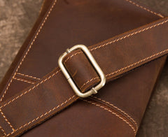 Cool Brown LEATHER MENS FANNY PACK FOR MEN BUMBAG WAIST BAGS - iwalletsmen