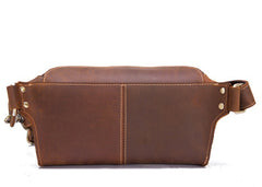 Cool Brown LEATHER MENS FANNY PACK FOR MEN BUMBAG WAIST BAGS - iwalletsmen