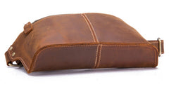 Cool Brown LEATHER MENS FANNY PACK FOR MEN BUMBAG WAIST BAGS - iwalletsmen