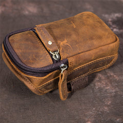 Brown Leather Cell Phone HOLSTER Arm Pouches for Men Arm Bags Arm HOLSTER For Men - iwalletsmen