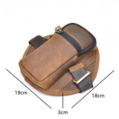 Brown Leather Cell Phone HOLSTER Arm Pouches for Men Arm Bags Arm HOLSTER For Men - iwalletsmen
