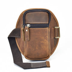 Brown Leather Cell Phone HOLSTER Arm Pouches for Men Arm Bags Arm HOLSTER For Men - iwalletsmen