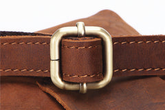 Cool Brown Leather Mens Mini Shoulder Bag Belt Pouch Belt Bags For Men - iwalletsmen