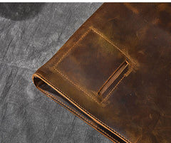 Retro Brown Leather Mens Business Clutch Bag Side Bag Handbag Small Messenger Bag For Men - iwalletsmen
