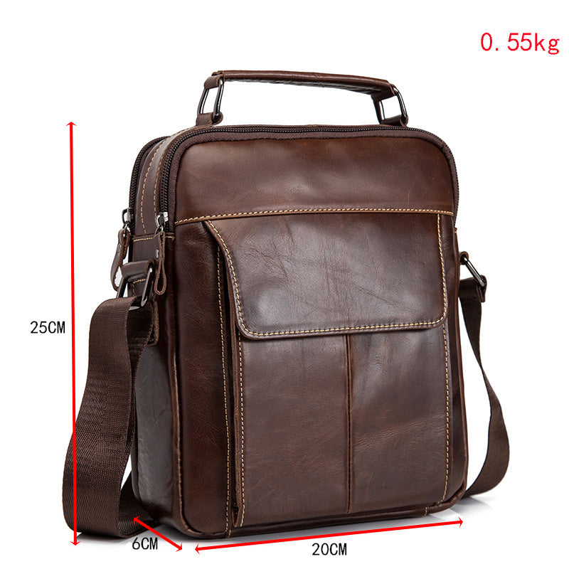 Cool Leather Mens 8'' Red Brown Small Side Bag Small Messenger Bag Sho –  iwalletsmen