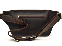 Cool Dark Brown LEATHER MENS FANNY PACK FOR MEN BUMBAG Vintage WAIST BAGS - iwalletsmen