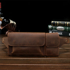 Cool Fashion LEATHER MEN'S Fanny Pack Waist Pack Belt Bag Belt Pack For Men - iwalletsmen