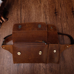 Cool Fashion LEATHER MEN'S Fanny Pack Waist Pack Belt Bag Belt Pack For Men - iwalletsmen