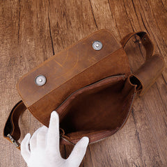 Cool Fashion LEATHER MEN'S Fanny Pack Waist Pack Belt Bag Belt Pack For Men - iwalletsmen