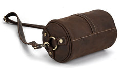 Cool Fashion Leather Mens Small Barrel Shoulder Bag Side Bag Messenger Bag For Men - iwalletsmen