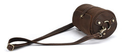 Cool Fashion Leather Mens Small Barrel Shoulder Bag Side Bag Messenger Bag For Men - iwalletsmen