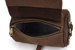 Cool Fashion Leather Mens Small Barrel Shoulder Bag Side Bag Messenger Bag For Men - iwalletsmen