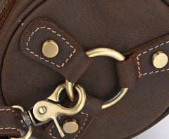 Cool Fashion Leather Mens Small Barrel Shoulder Bag Side Bag Messenger Bag For Men - iwalletsmen