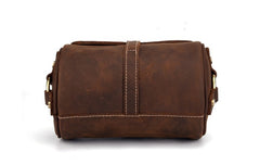 Cool Fashion Leather Mens Small Barrel Shoulder Bag Side Bag Messenger Bag For Men - iwalletsmen