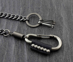 BADASS SILVER STAINLESS STEEL MENS KEY CHAINs CHAIN PANTS CHAIN WALLET CHAIN FOR MEN - iwalletsmen