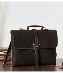 Vintage LEATHER MENS BRIEFCASE BUSINESS Bag VINTAGE 14inch Laptop SHOULDER BAG HANDBAGS FOR MEN - iwalletsmen