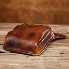 Cool Leather Men's Belt Pouch Waist Bag Small Side Bag Drop Leg Bag For Men - iwalletsmen