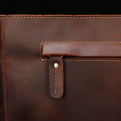 Vintage Leather BriefcaseSmall Leather Briefcase  Brown Leather Briefcase Leather Satchel for Men
