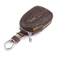 Black Leather Men's Key Wallet Zipper Car Key Case Car Holder For Men - iwalletsmen